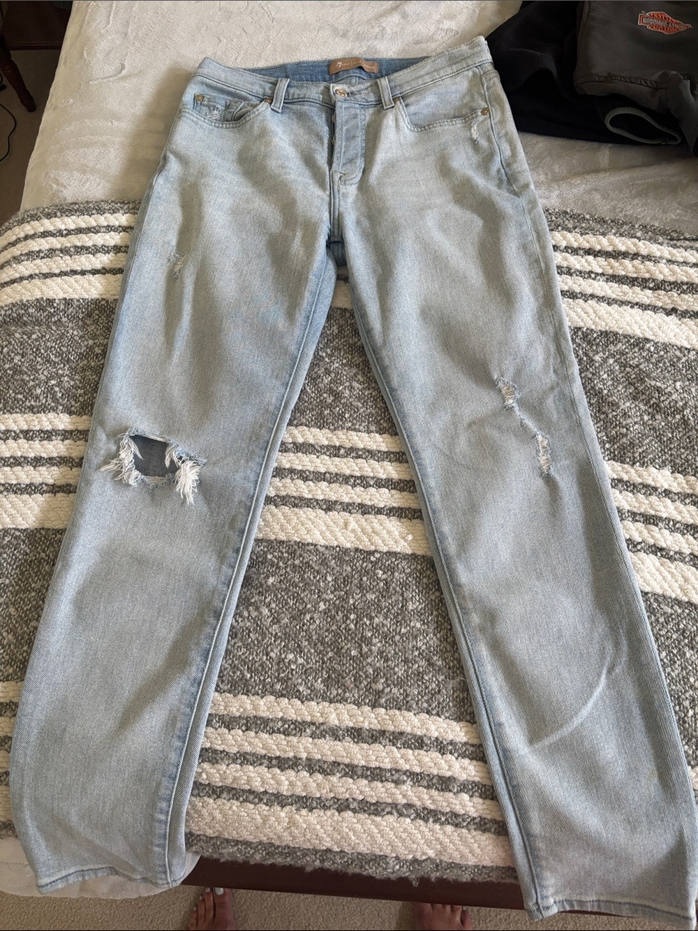 7 For All Mankind Light Blue Denim Jeans - Luxe Vintage